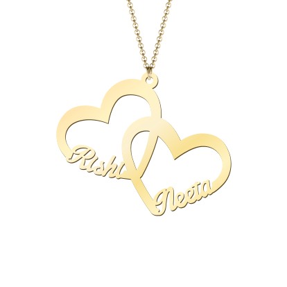 Gold Plated Heart Name Necklace