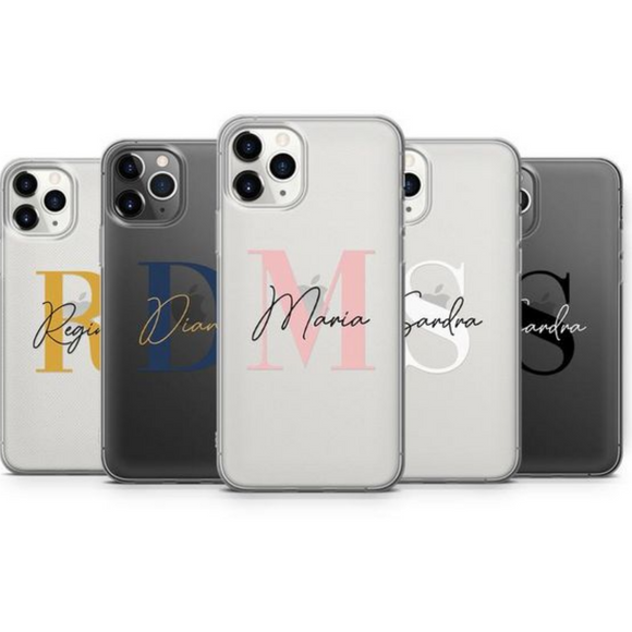 Initial & Name Personalised Iphone Phone Cover