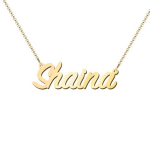 Gold Plated Name Pendant