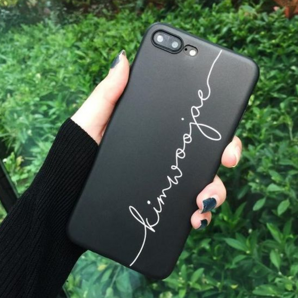 Black Personalised Iphone Phone Cover