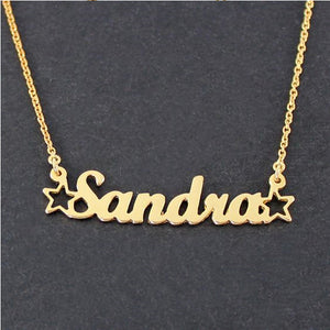 Star Gold Plated  Name Necklace